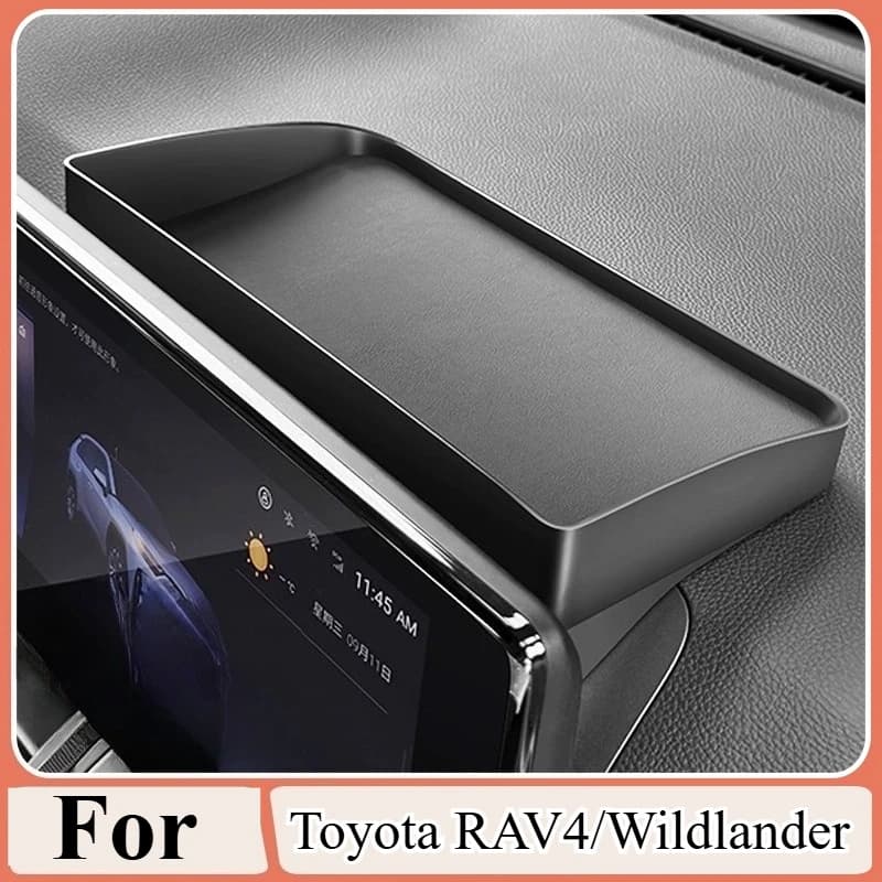 ​ ​ Per Toyota RAV4/WILDLANDER 2020-2025: scatola di immagazzinaggio dietro lo schermo - Organizer per cruscotto in ABS con gestione dei cavi ​ ​