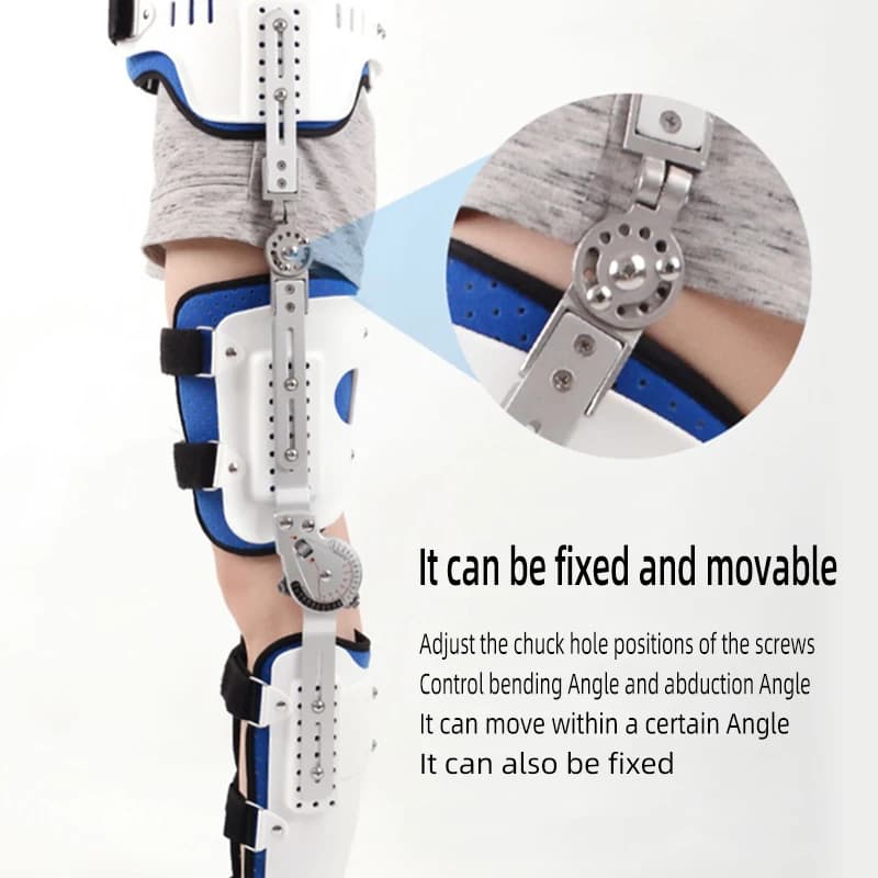 Leg Brace Ortesi Hip Ginocchio Caviglia Fissazione del piede Brace Ortesi Lunghezza regolabile