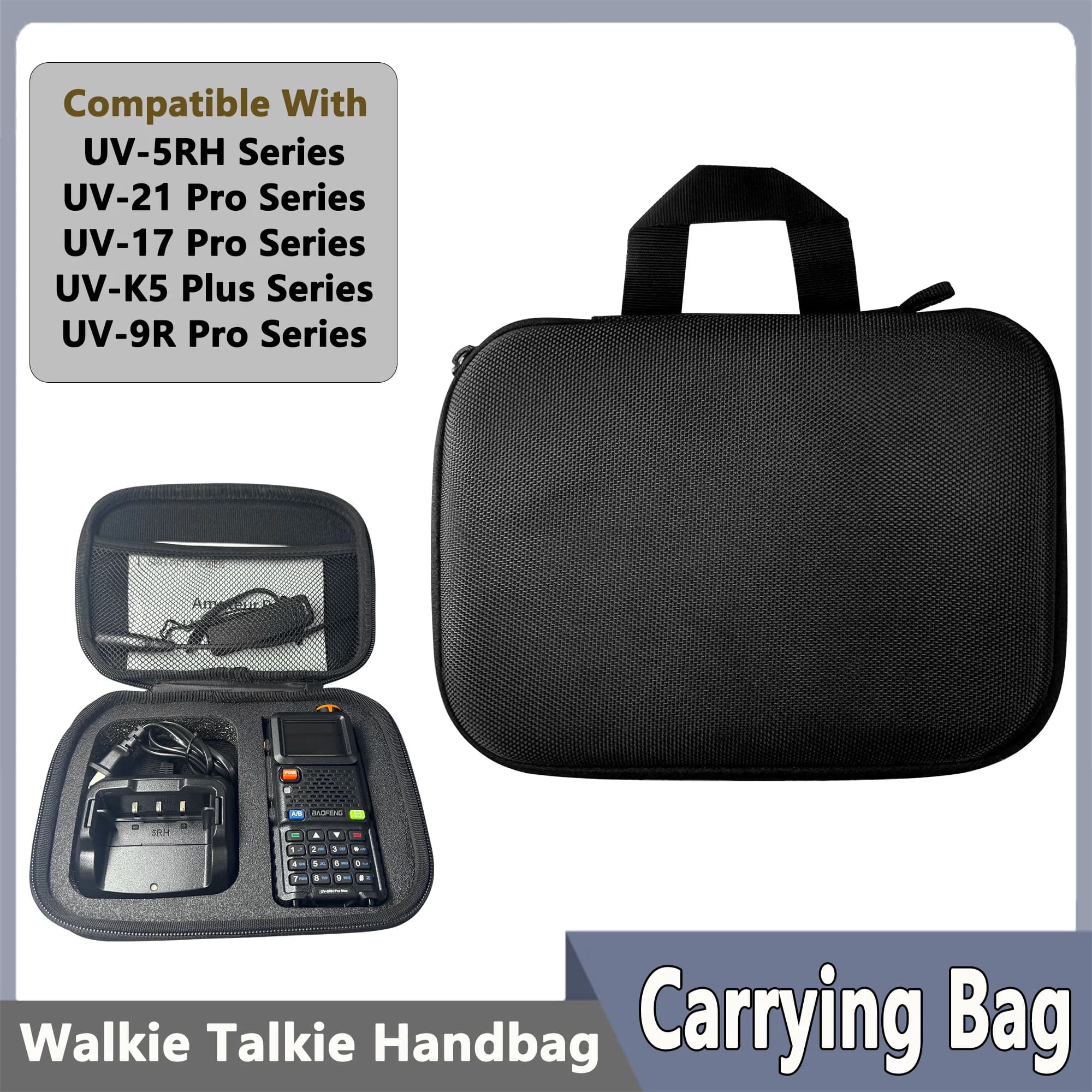 Borsa per il trasporto della borsa per radio bidirezionale Scatola di immagazzinaggio walkie-talkie per custodia radio Baofeng UV-5RH UV-9R PRO UV21 PRO Borsa da caccia per lancio
