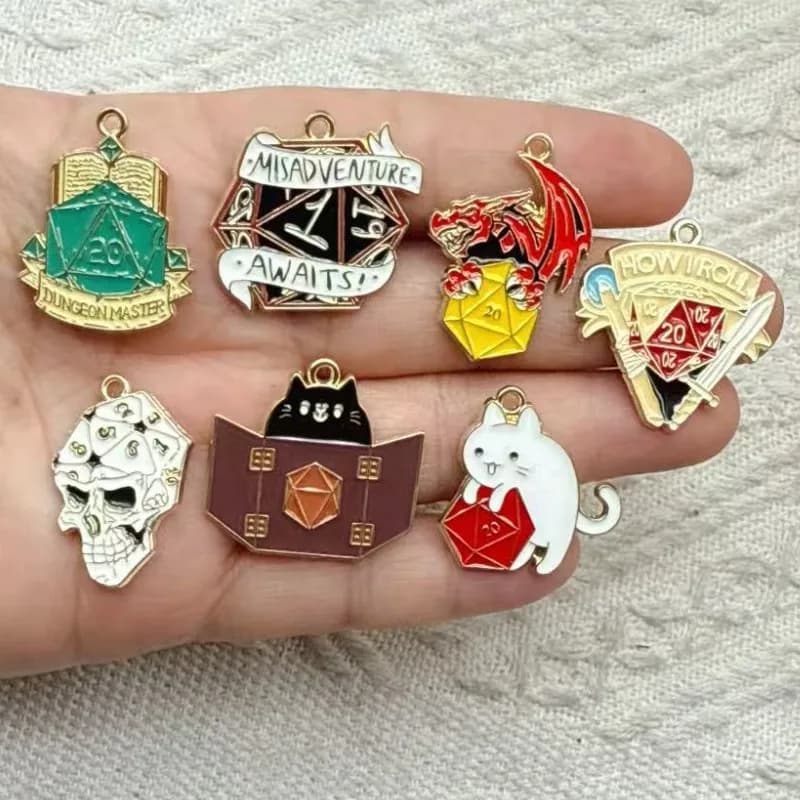 10pcs Cartoon Charm for Jewelry Making Necklace Bracelet Keychain Pendant Diy Craft Accessories Alloy Metal Gold Plated