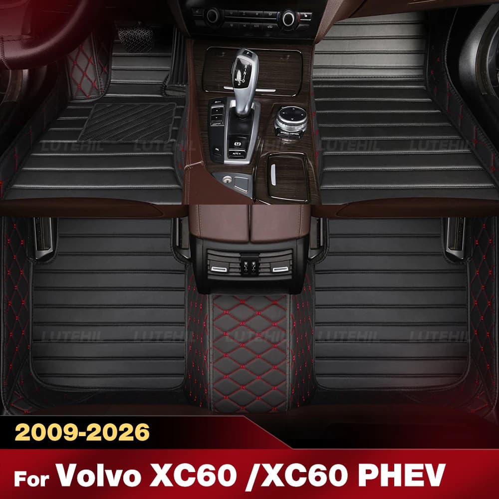 Per Volvo XC60/XC60 PHEV 2009-2026 Tappetini per auto 3D Custom Fit Set di rivestimenti in pelle per tutte le stagioni per la protezione interna 2025 2024