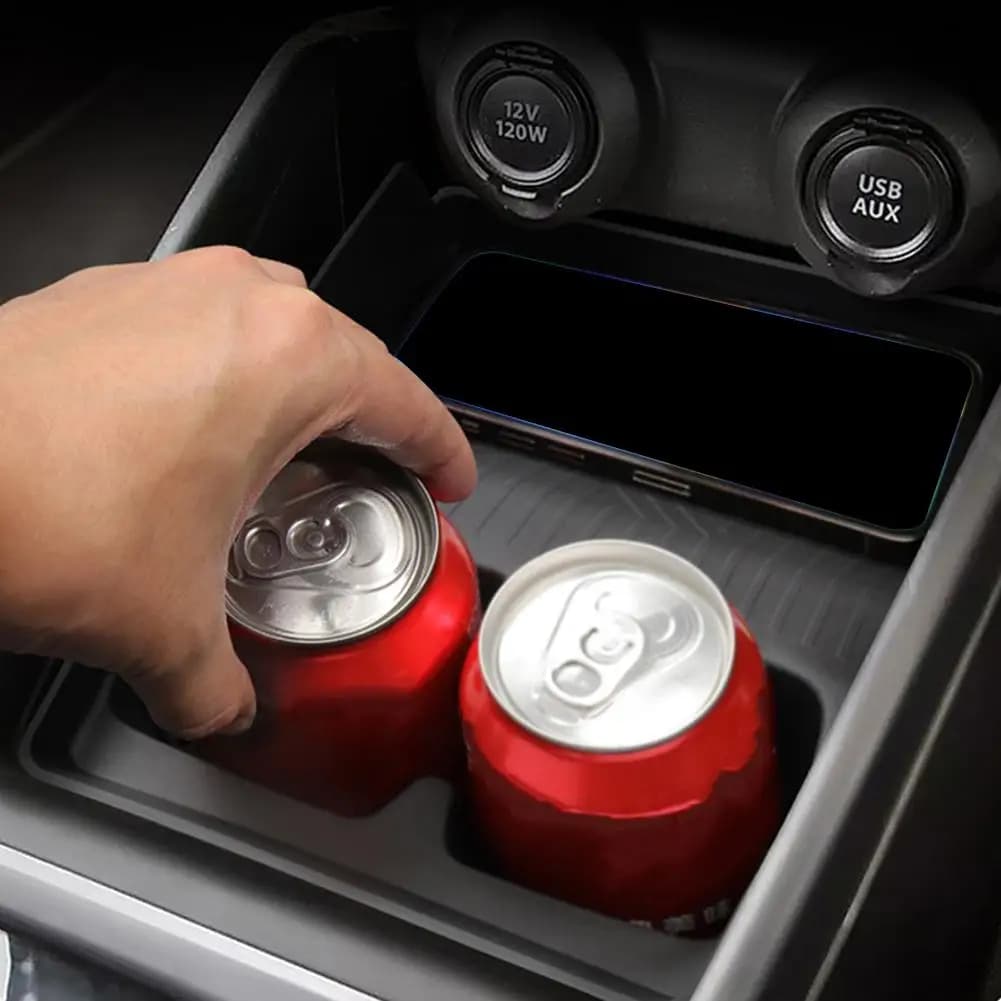 Nuovo Per 16-24 Suzuki SWIFT Console Centrale Scatola di Immagazzinaggio TPE Portabicchieri In Silicone Portabicchieri Posteriore Vassoio Organizzatore Accessori Auto