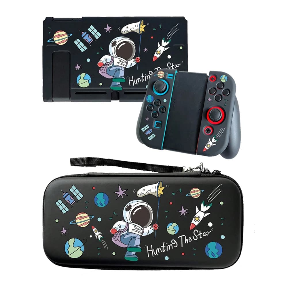 Custodia e custodia per astronauta dei cartoni animati per Nintendo Switch/Switch Lite Custodia protettiva Custodia da trasporto in EVA Custodia portatile da viaggio