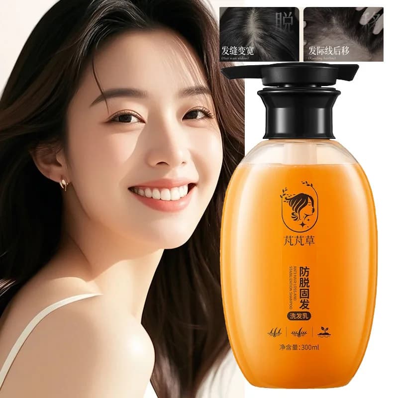300mlShampoo a base di erbe a base vegetale per pulizia profonda, shampoo idratante per cuoio capelluto soffice nutriente e rinfrescante a base di erbe controllato dall'olio