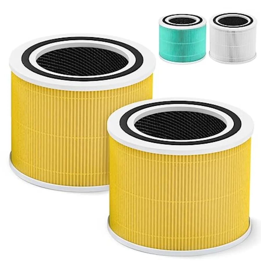 Filtro di Ricambio 3-in-1 HEPA e Carbone Attivo per Purificatore d'Aria LEVOIT Core 300 con Tecnologia VortexAir Compatibile con
