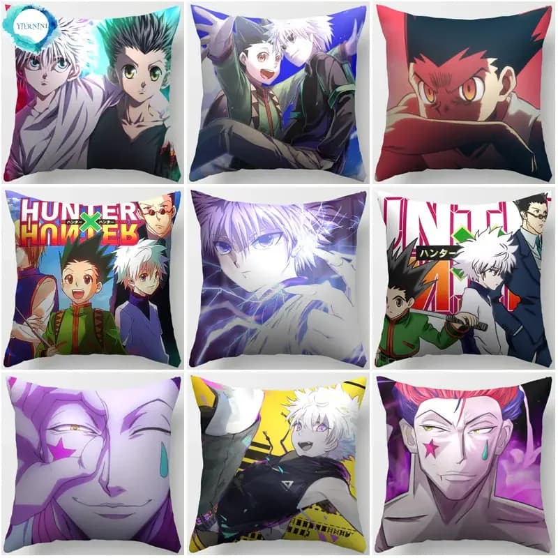 45CM Anime HUNTER Hisoka Kurapika Killua Zoldyck stampa federa soggiorno casa divano decorazione auto federa cuscino fodera