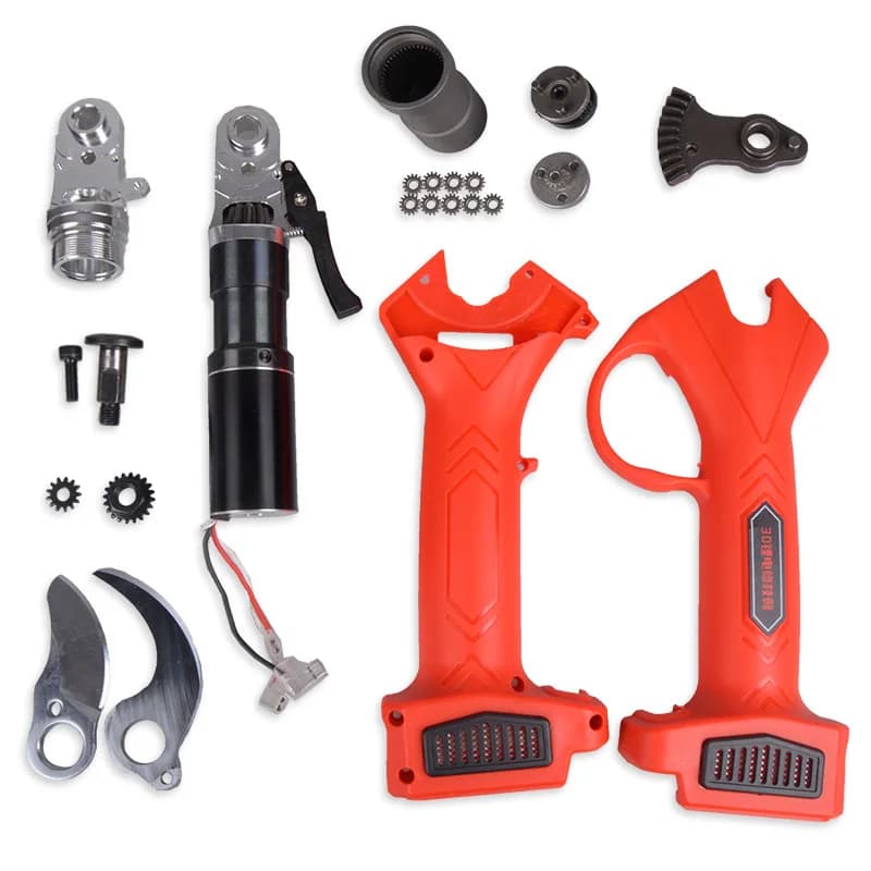 3.0 Electric Pruning Shears Full Set Accessories Swing Gear Accelerator Aluminum Frame Branch Cutter Fruit Thinning Scissors Kit