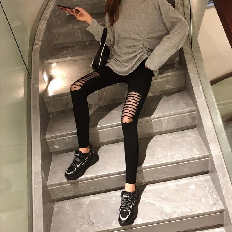 Leggings Estivi da Donna con Rete a Maglie Larghe, Pantaloni Corti Neri Elastici con Fiocco Stile Y2K, Pantaloni Sportivi da Ciclismo e Yoga