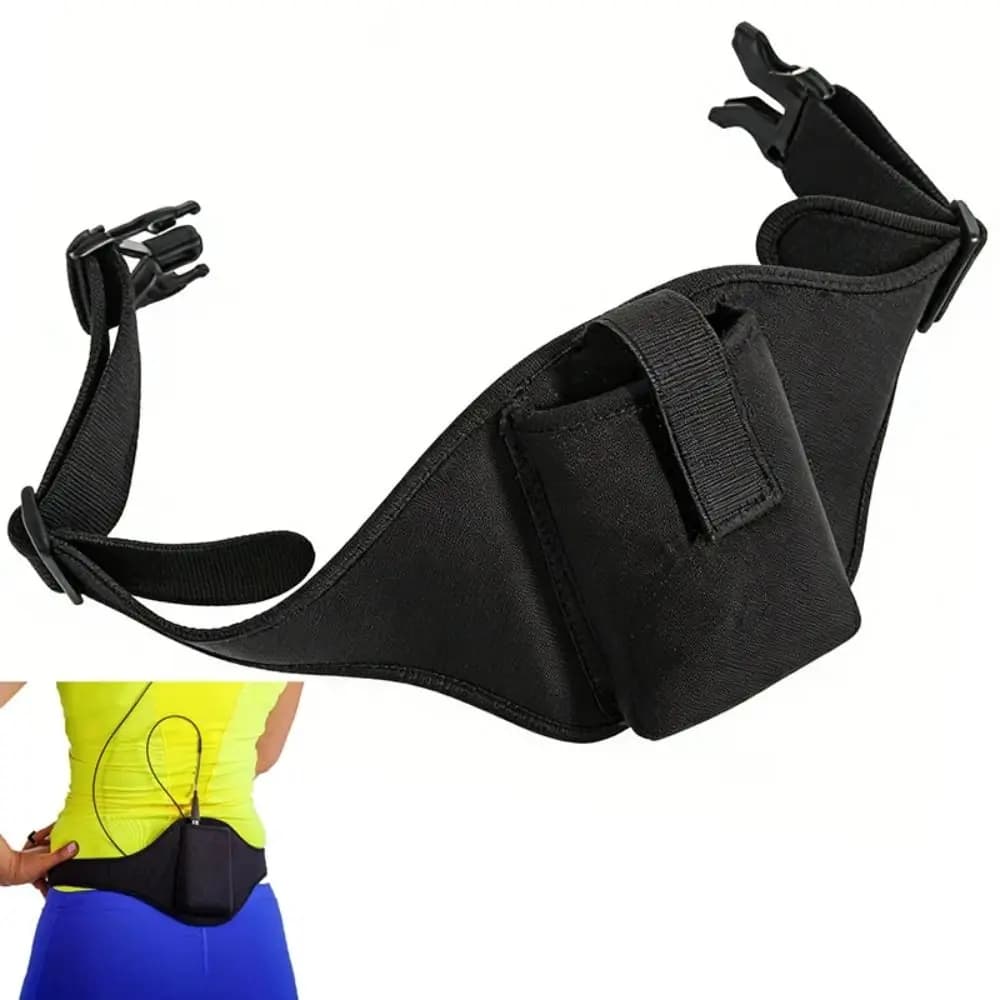 Cintura Regolabile per Microfono in Neoprene, Borsa da Corsa Sicura per Telefono, Resistente con Supporto Microfono a Mani Libere, Marsupio Porta Microfono