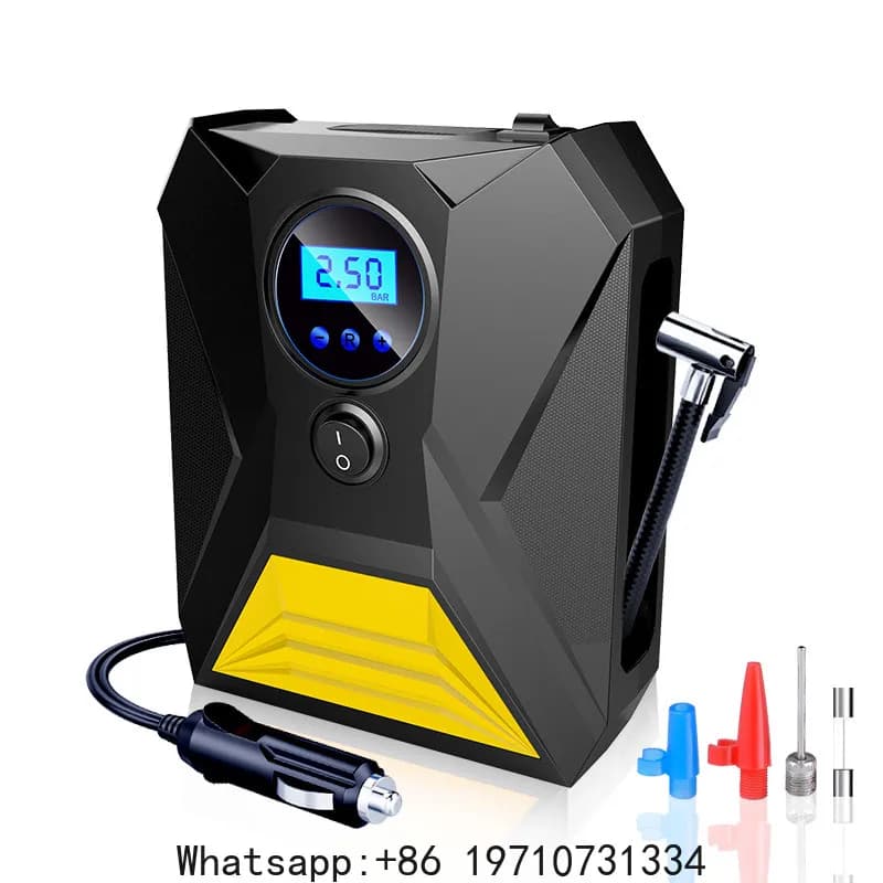 LEIBOO Compressore d'Aria Portatile per Auto 12V 150PSI, Gonfiatore Elettrico per Pneumatici, Moto, Bici, Palloni, con Luce LED