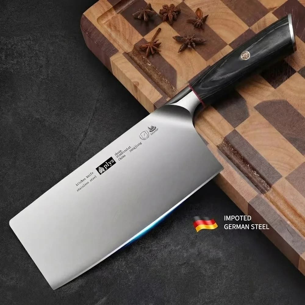 Premium Chef Knife - Super Sharpened 2-in-1 to Slice and Tritate Meat and Vegetables, for Domestic Kitchen C2612