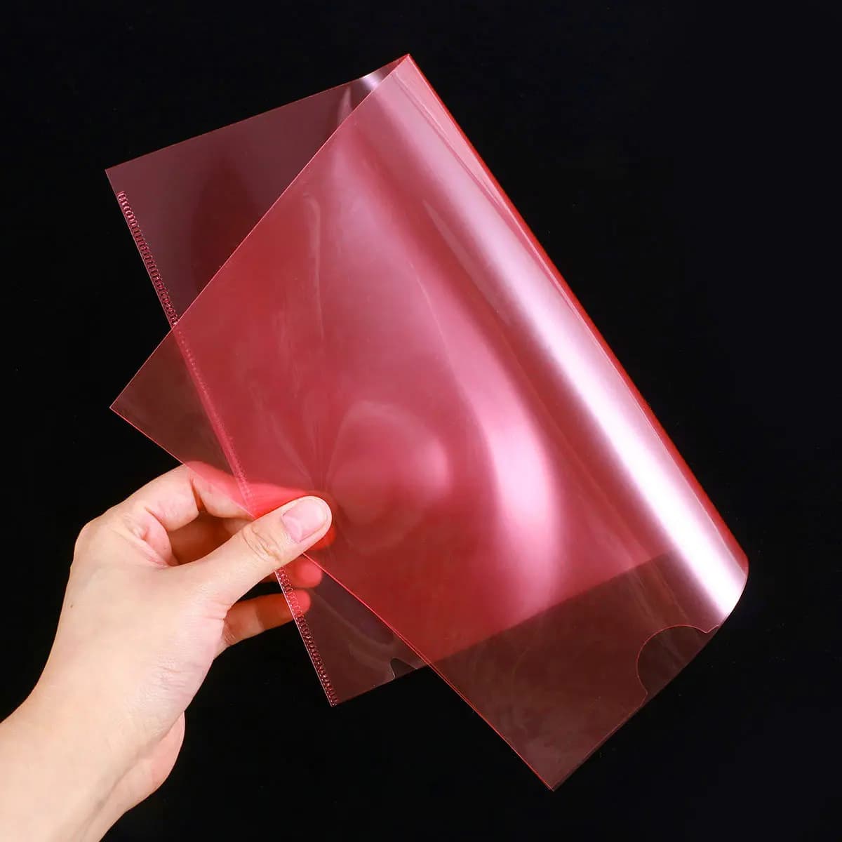 30 Pezzi Cartelle Portadocumenti A4 in Plastica Trasparente a Forma di L, Design Pratico con Apertura e Chiusura, Portadocumenti Espandibile per Ufficio e Scuola