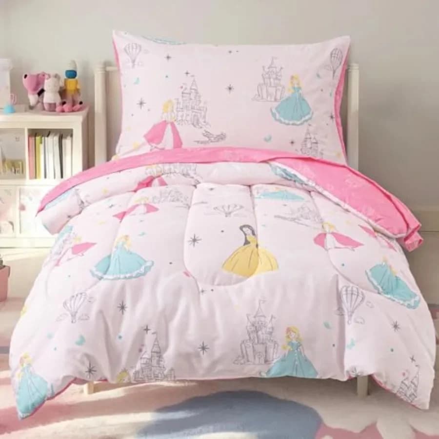 Set di biancheria da letto da 4 pezzi, set di piumoni ultra morbidi, include piumone, lenzuolo con angoli, lenzuolo piano e federa per letto da ragazza, in una borsa.