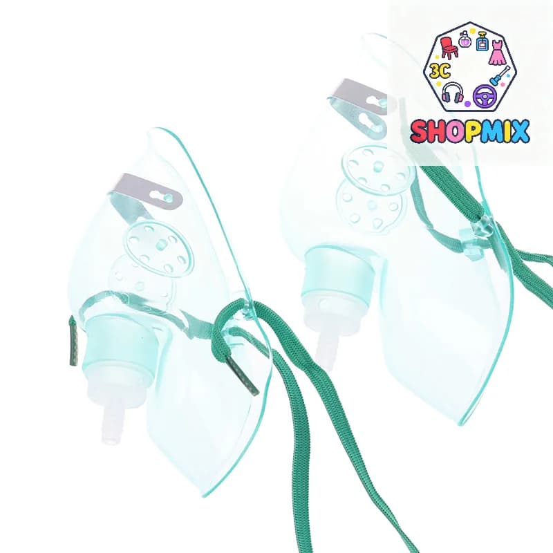 Tazza per maschera nebulizzatore per respiratore di ossigeno con condotto per inalatore a tubo da 2 m Vaporizzatore per assistenza sanitaria per respirazione monouso per bambini/adulti