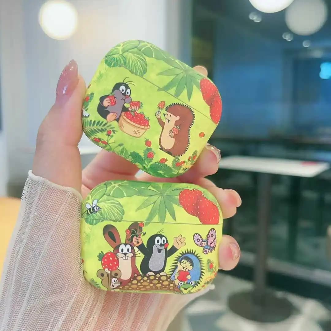 For Apple AirPods 4 3 2 1 Earphone Case For Airpods Pro3 2025 New Pro 2 Protective Cover Cute Cartoon Mole Krtek Mice Mouse