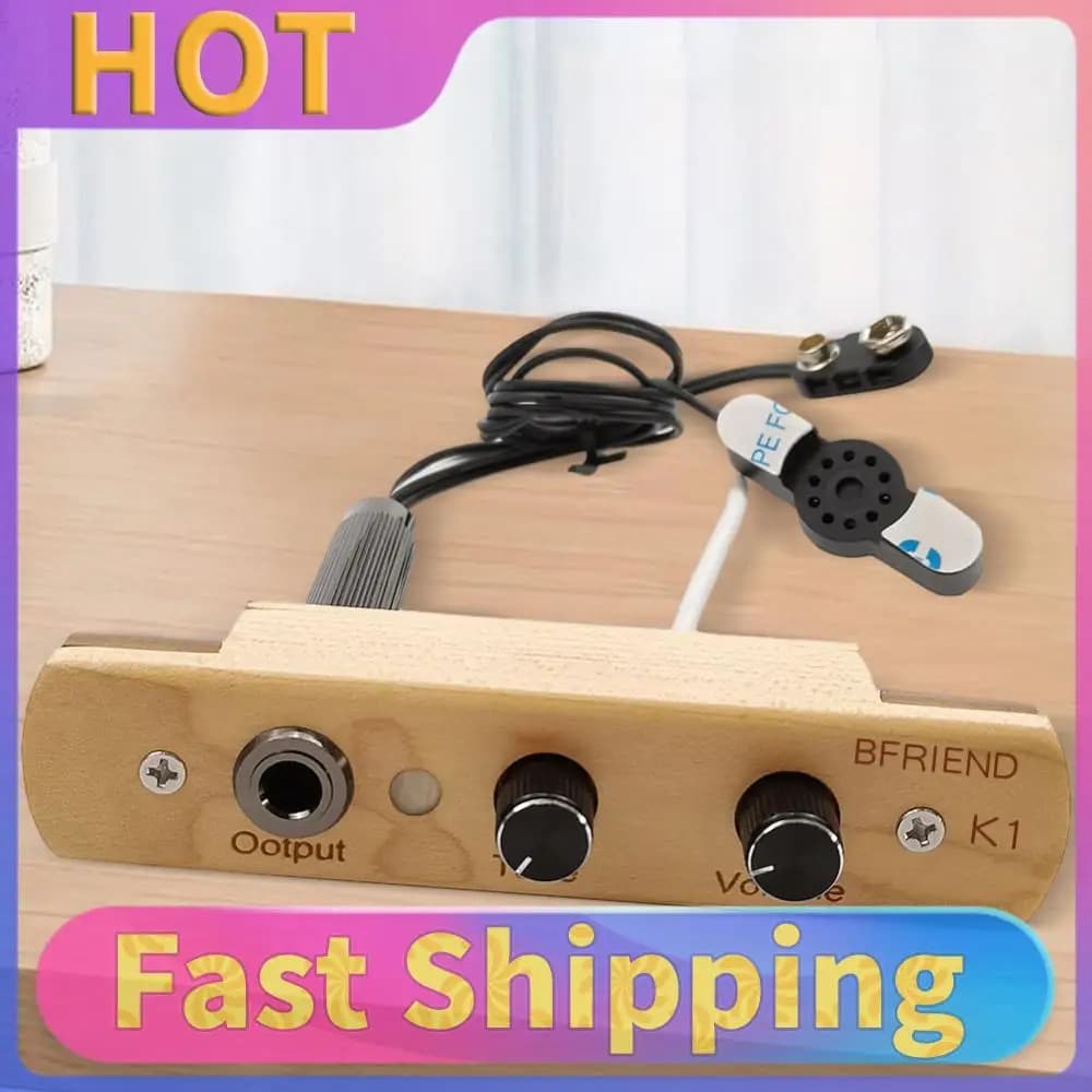 Preamplificatore/Pickup per Cajon, Microfono per Strumenti Musicali, Sistema di Pickup Elettronico, Accessori per Strumenti a Percussione