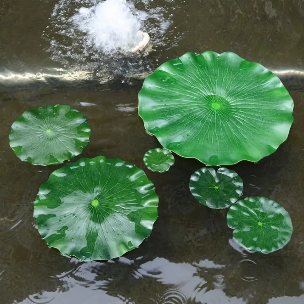 Tin flower for theatrical performances held in hand for water pond Punches for flowers Artificial lotus plant Fake lotus leaves Floating lotus leaves
