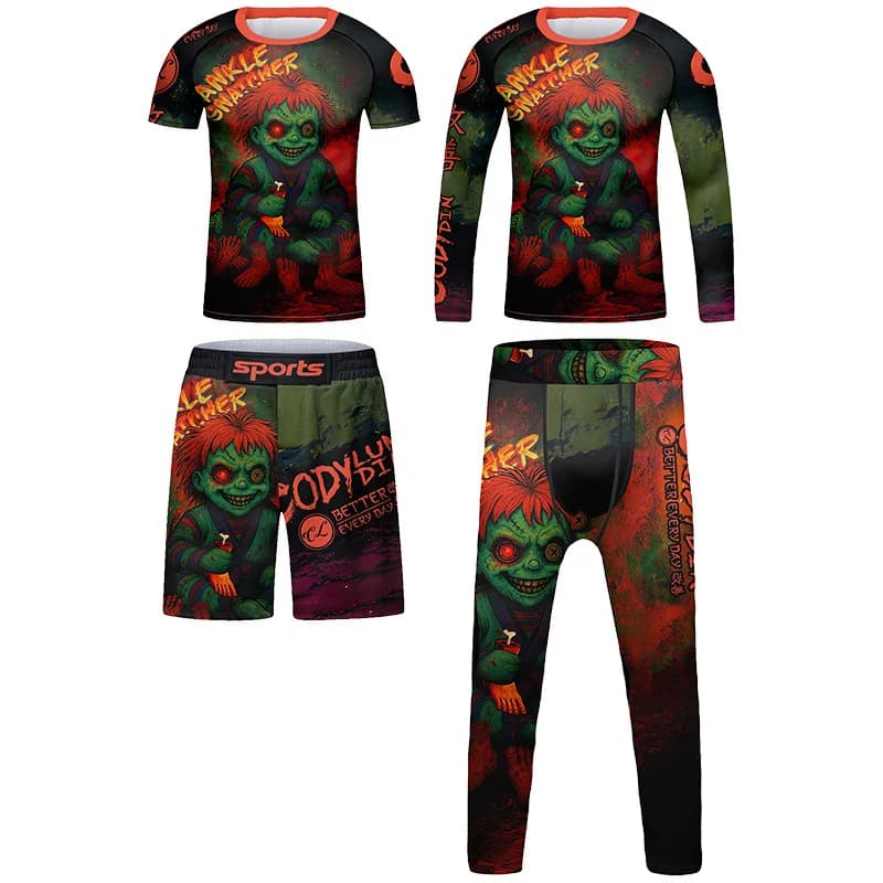 Kids Sportswear MMA Muay Thai Jiu Jitsu, Boxing Set for Boys, Coaching and Running Sets, Kids Gymnastics Jumpsuit, Rashguard