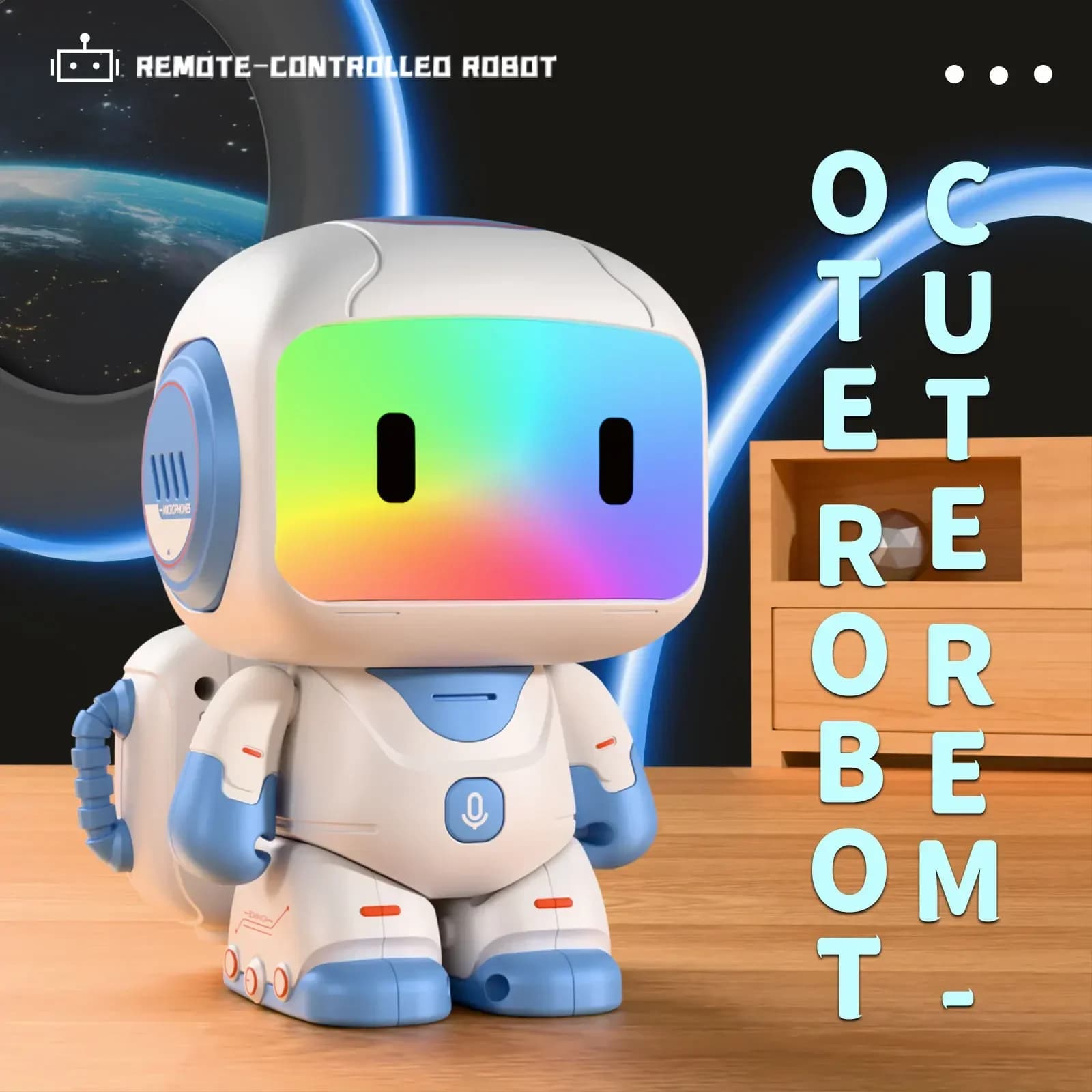 Smart RC Astronaut Robot, Touch Control & Voice Recording, Programming, Music & Lights, USB Rechargeable for Kids Gift