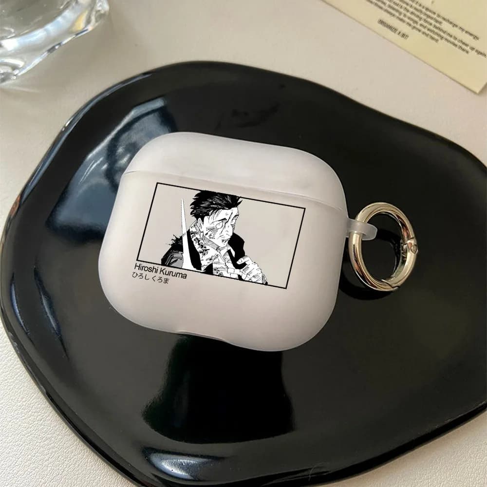 Custodia Anime Higuruma per AirPods Pro 3 2025, AirPods 2, 3, 4, Pro, cuffie wireless, cover manga JJK Hiromi Higuruma per Air Pods 3a e 4a generazione