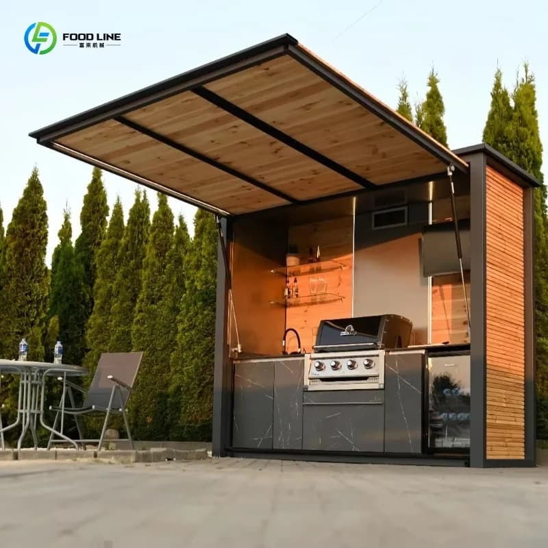 Customized Prefabricated Garden Kitchen Furniture Sets, Waterproofing, Luggage Storage, with Barbecue Repair and Camping Kitchen Tools
