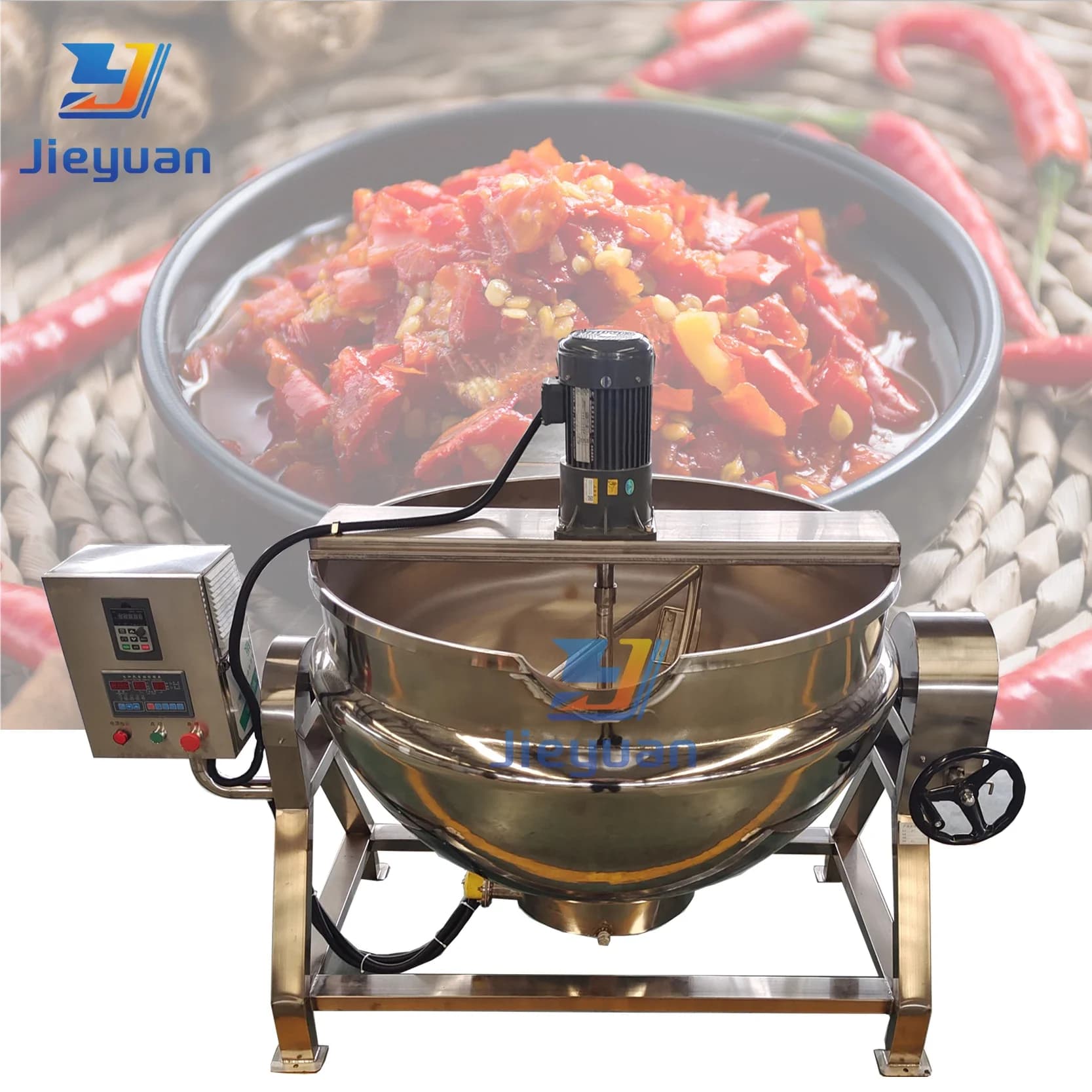 Stainless Steel Kitchen Pots Steam Coated Kitchen Kettle Kitchen Pot Mixer Kettle with Jacket
