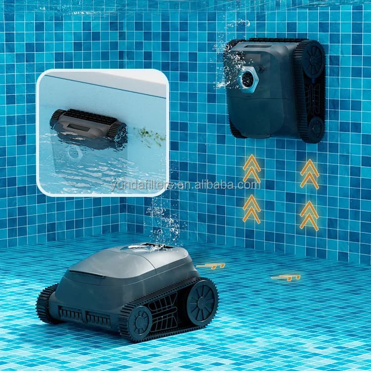 Robot pulitore automatico per piscina Aspirapolvere per piscina Robot senza fili per arrampicata su parete