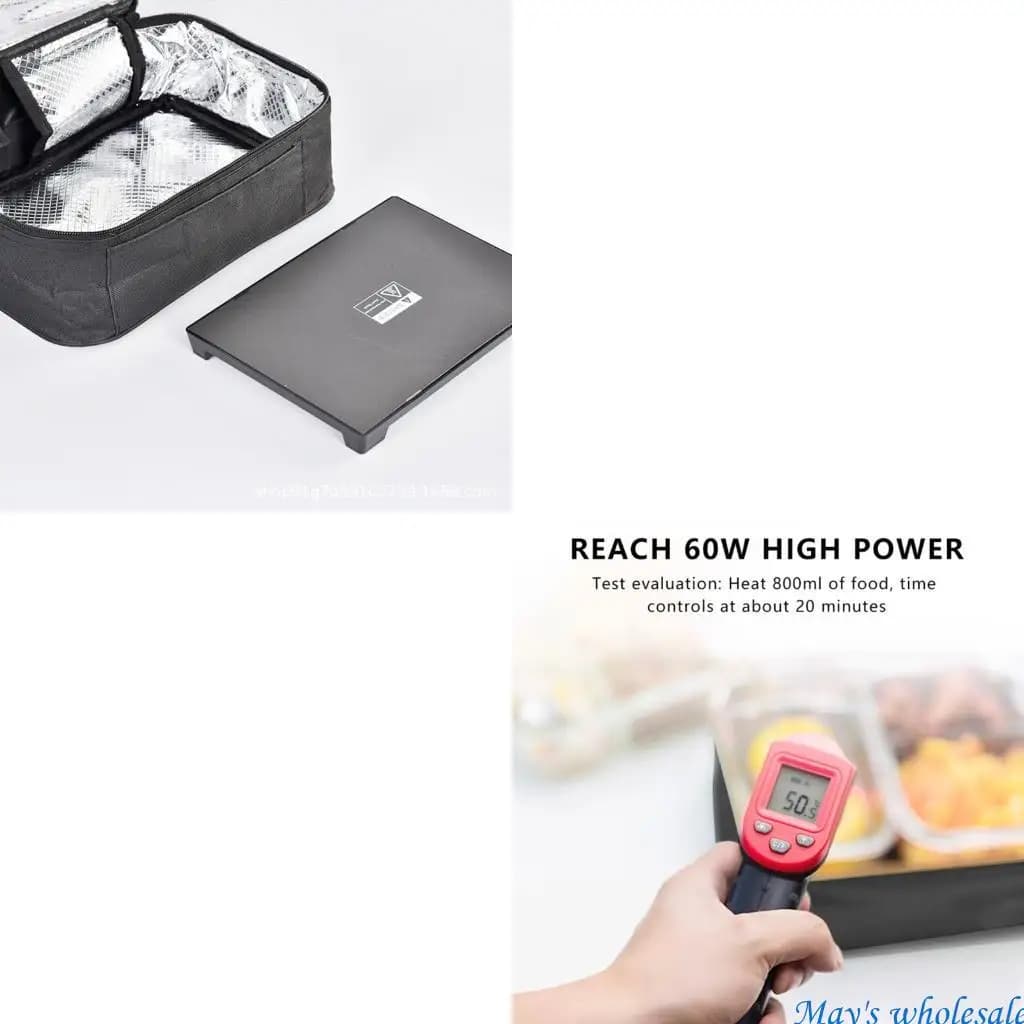 Borsa Bentos per isolamento termico in foglio alluminio con riscaldamento elettrico per contenitore per il pranzo 448A