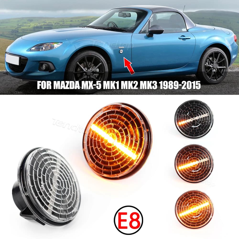 Led Dinamico Freccia Lampeggiante Indicatore Laterale Indicatore di Direzione Luce Mazda Per MX5 MX-5 Mk1 Mk2 Mk3 1989-2015 NA NB NC Canbus