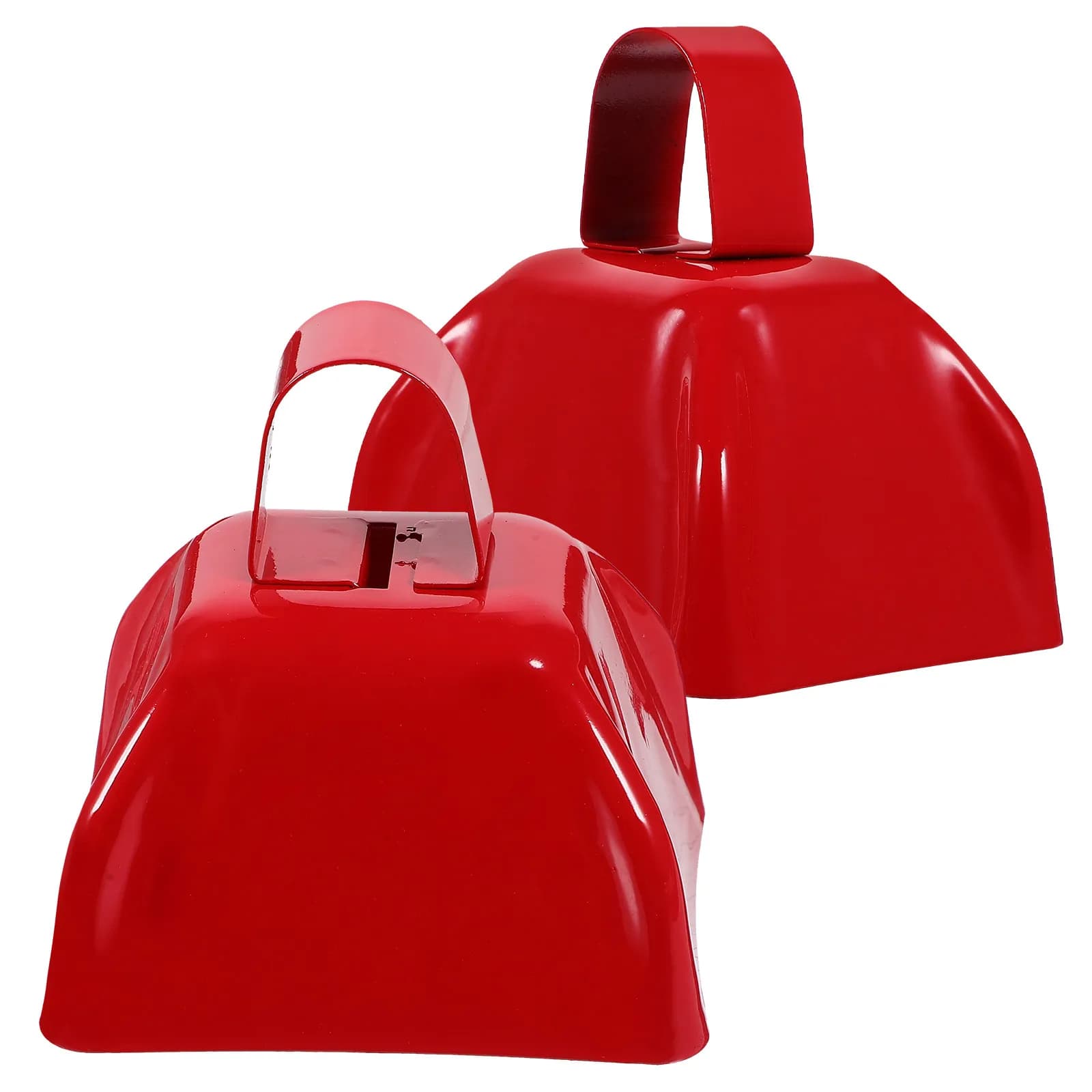 2 Pieces Metal Bells Squares, Sound Strong and Clear, Sound Instruments for Sports Events, Parties and Decorations