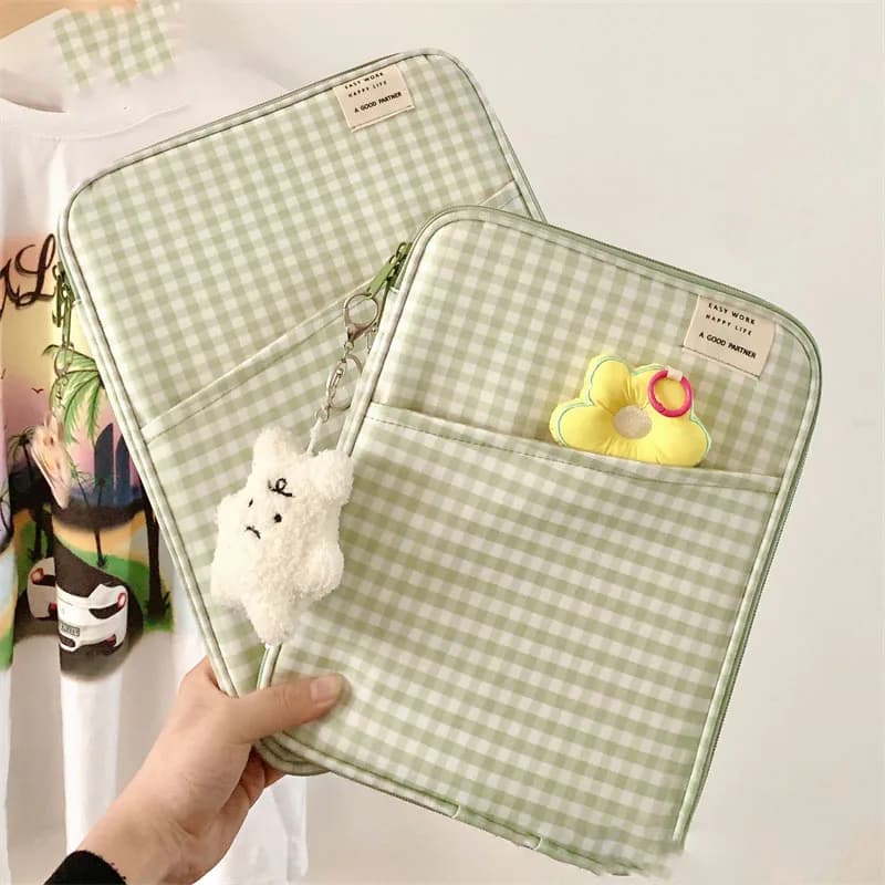 Custodia in tela Sharkbang per Ipad PRO11 Macbook13 borsa per Tablet PC portatile da 14 pollici borsa per custodia a conchiglia per Organizer serie scozzese
