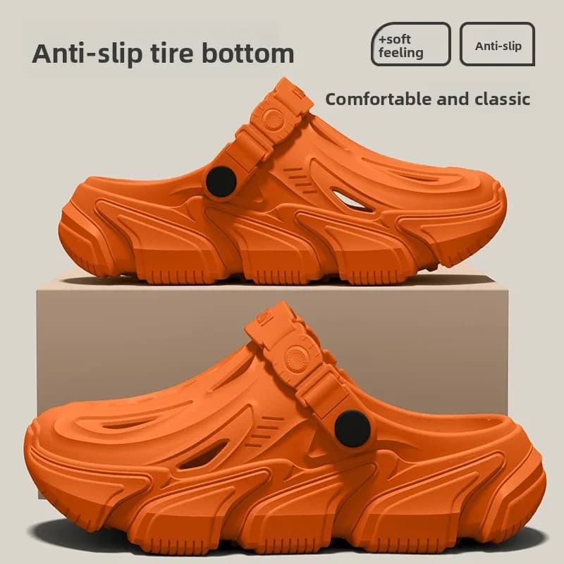 Anti slip hole shoes for men 2026 new style for summer outdoor wear, driving outdoors beach fishing river wading sandals for men
