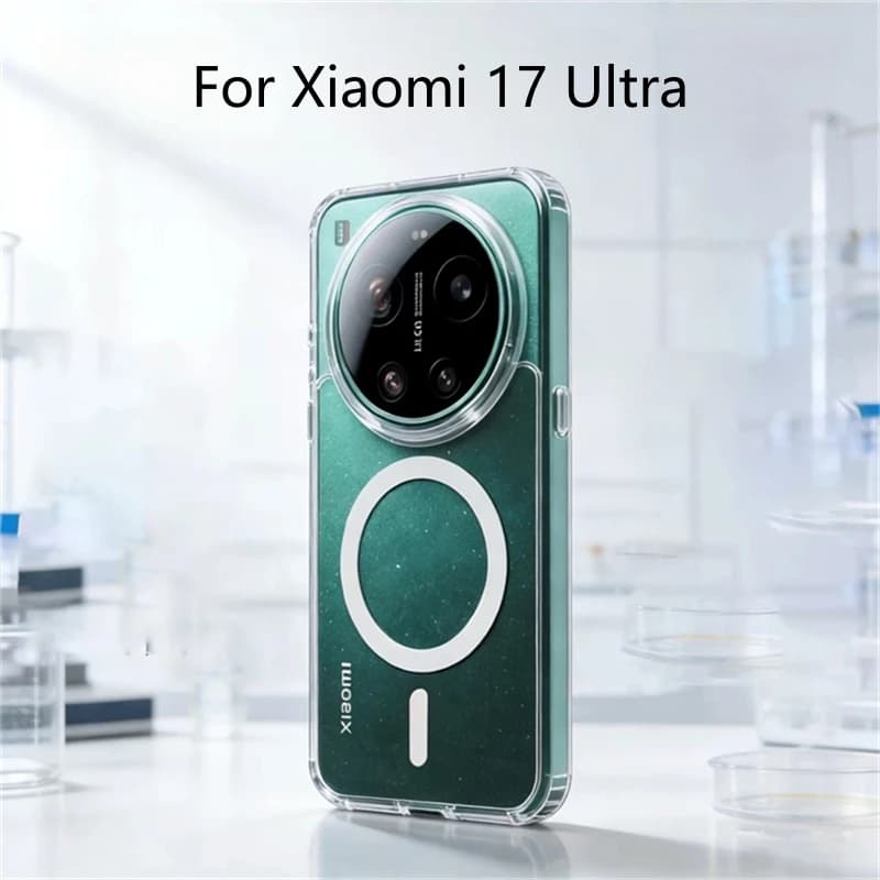 Per Xiaomi 17 Ultra Custodia Magnetica MagSafe in Acrilico Trasparente Protettiva per Telefono per Mi 17 Ultra 5G Antiurto