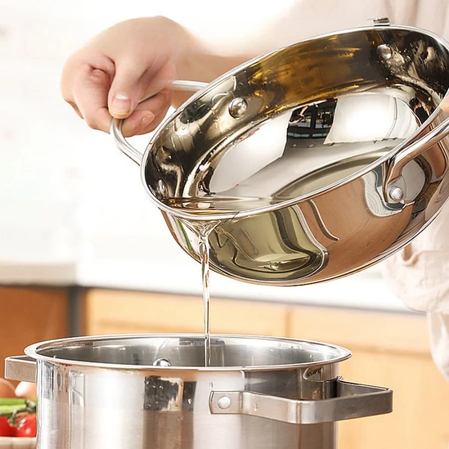 Pot with thermometer and lid for kitchen Stainless steel Pot for frying machine Japanese Tempura Cooking tool