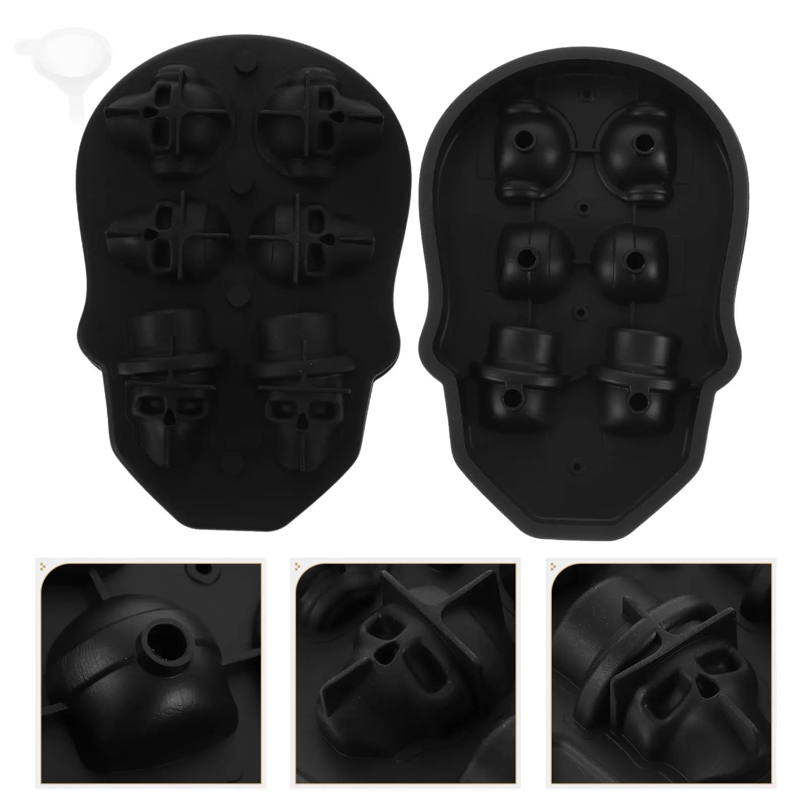 Skull Ice Cube Tray Reusable Flexible Skull Shaped Mold for Whiskey Cocktails Coffee Juice Summer Drinks