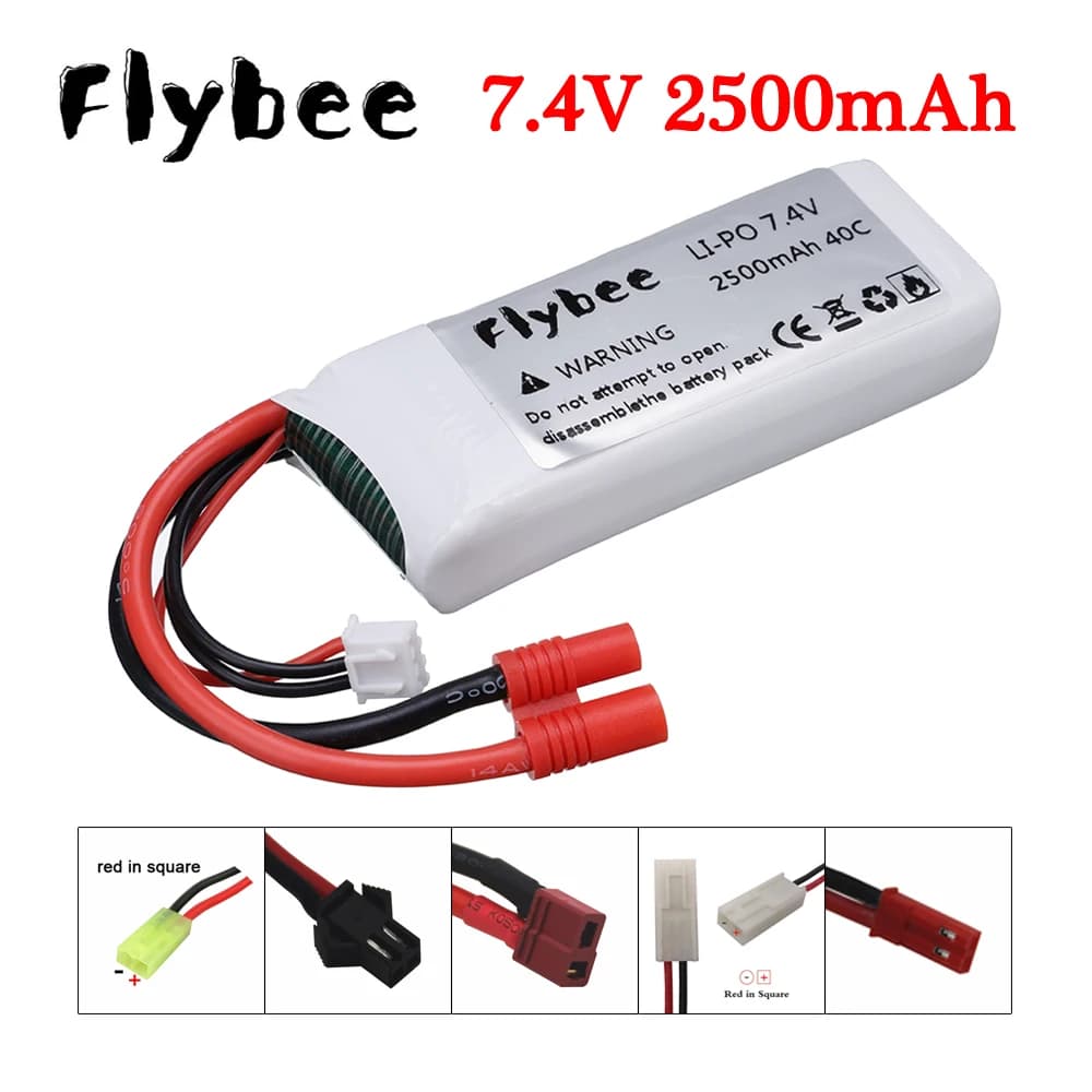 Batteria Lipo 7.4v 2500mAh 25C per Syma X8C X8W X8G X8 RC Quadcopter Parti Batteria 7.4V per Wltoys 144001 12428 12423 Giocattoli per auto RC