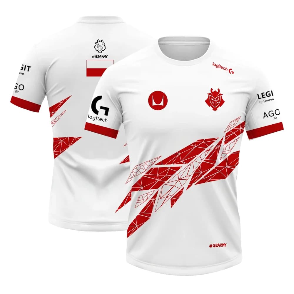 Estate G2 ESports CS GO Giochi T-shirt uniforme della squadra Maglia sportiva nazionale T-shirt da allenamento Nuove magliette da gioco per ragazzi traspiranti casual