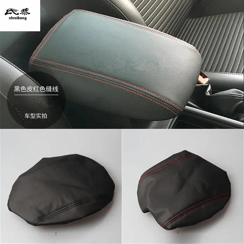 1Set for 2015-2017 FORD FOCUS 3 MK3 PU Leather Car Accessories Bracelet Cover Protection Box
