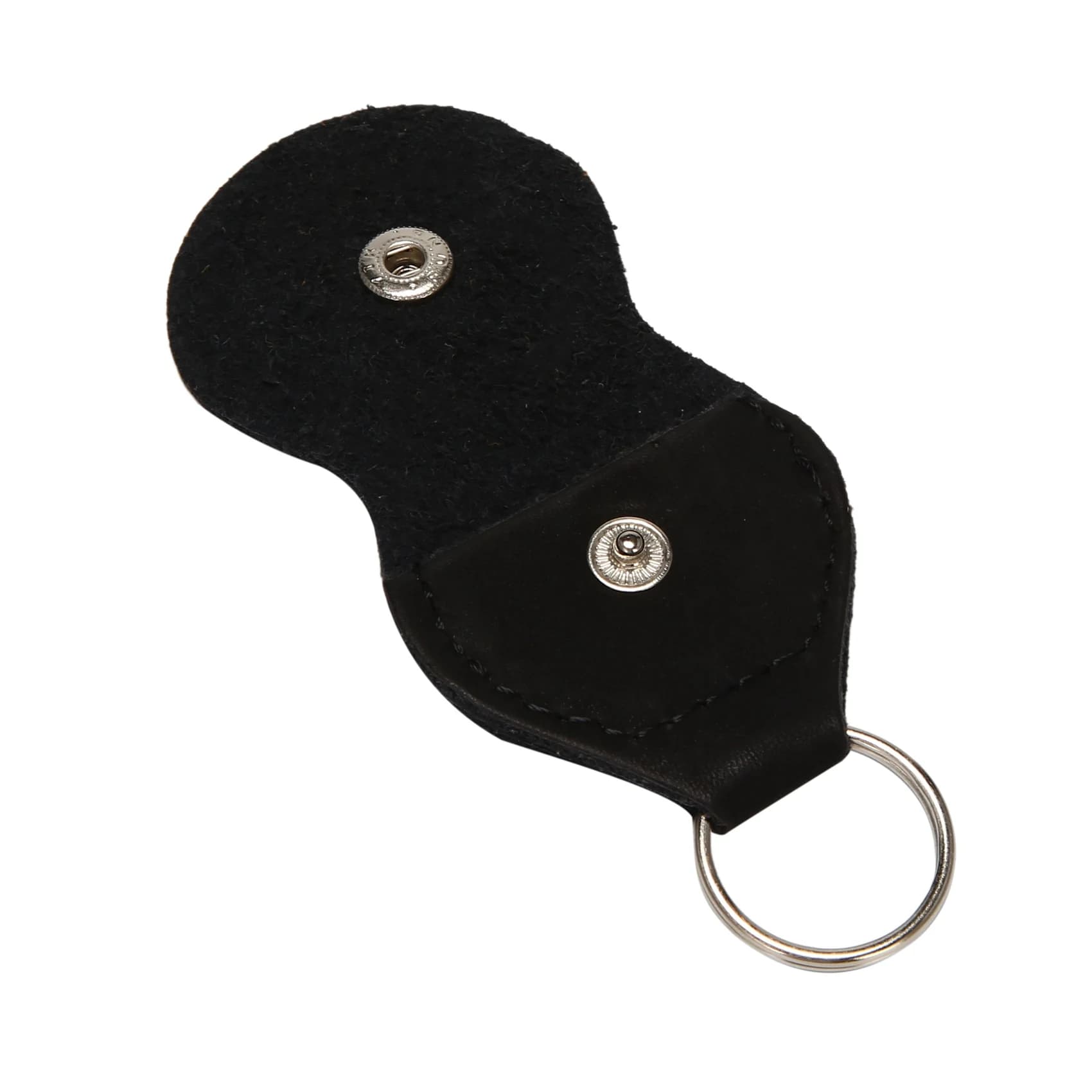 HOES - Porta Plettri per Chitarra - Custodia in Pelle con Portachiavi (Confezione da 2 - Nero, Marrone)