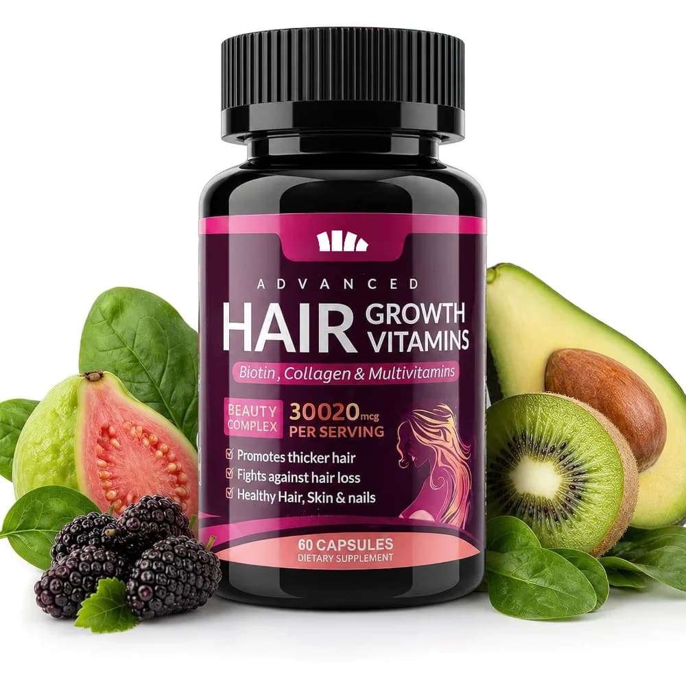 Hair, Skin, and Nail Vitamin Capsules Containing Collagen and Biotin-60 Soft Capsules