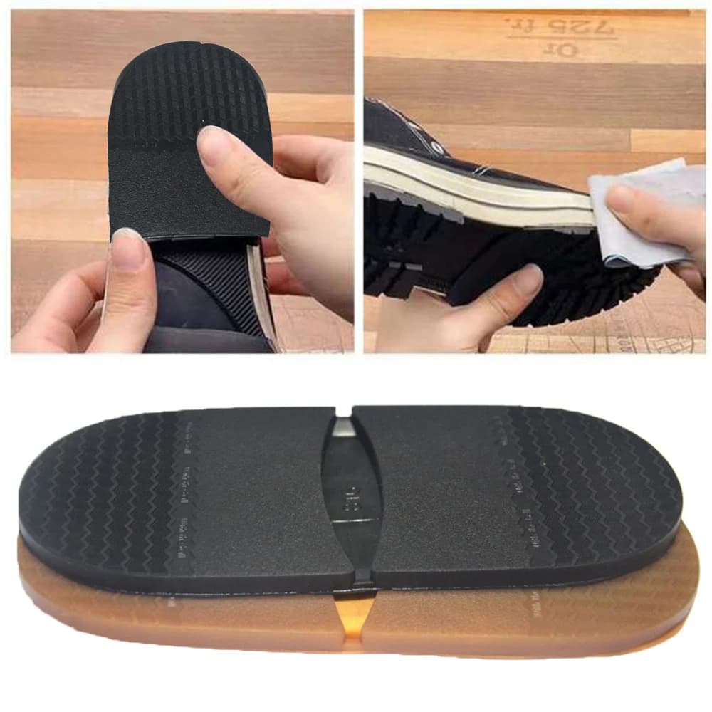 Scarpe da lavoro Suola per tallone Suole per scarpe in gomma addensate per uomo Suola di ricambio Tappetino per scarpe antiscivolo Nero Giallo Marrone