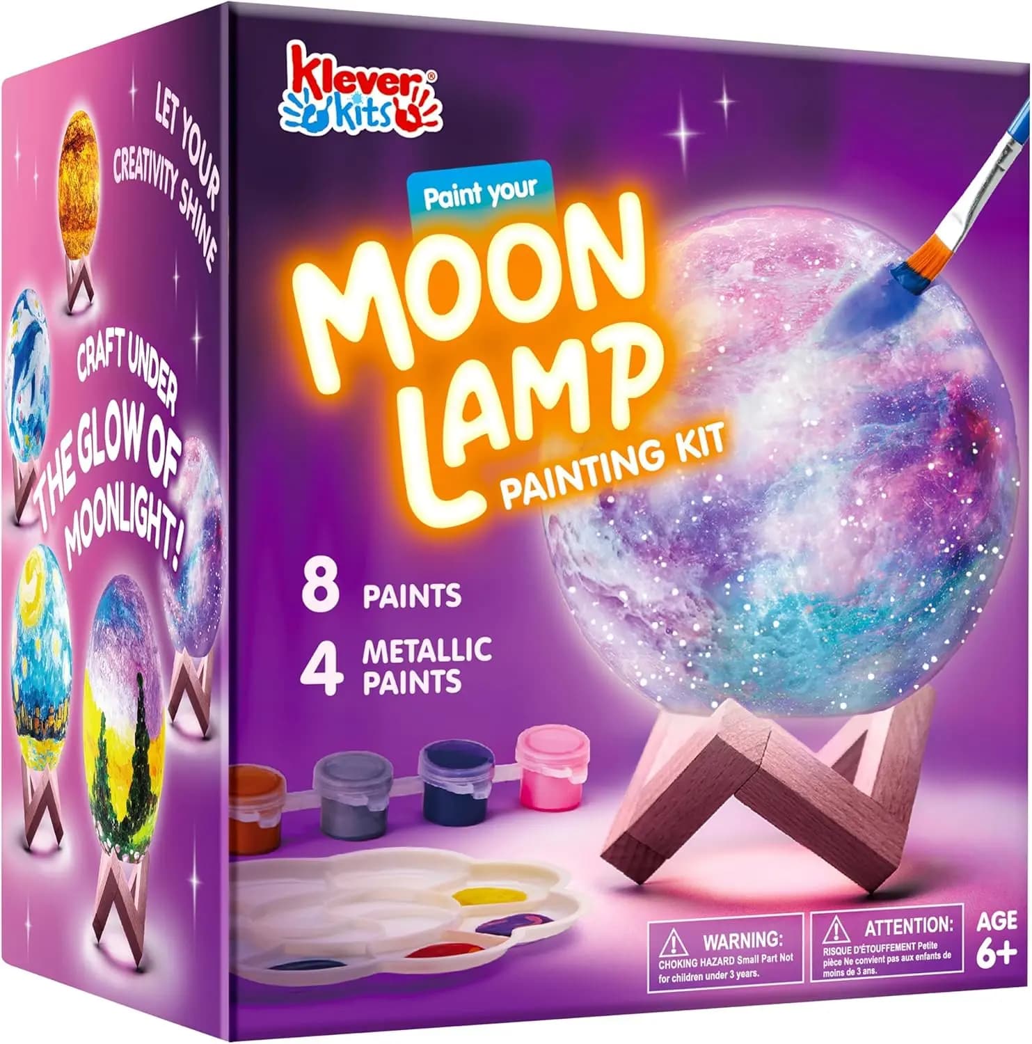 JOYFY Luce notturna lunare 3D fai-da-te per bambini Dipingi il tuo kit lampada lunare Lampada galassia Kit arti e mestieri Regali per attività scolastiche
