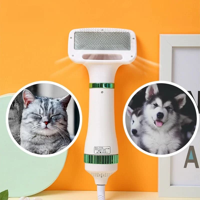 NUOVO Asciugacapelli Professionale per Animali Domestici, Spazzola per la Toelettatura di Cani e Gatti, Asciugatore Portatile per Pelo di Cani