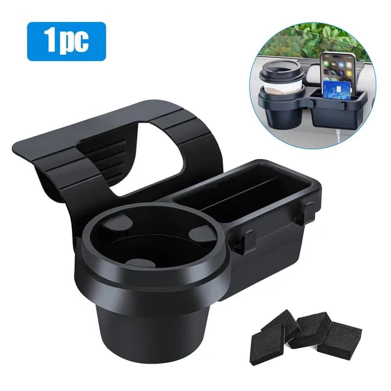 Car Cup Stand Phone Holder Mount Tray Side Door Window Storage Pocket Hanging Storage Rack With Auto Interior Accessories