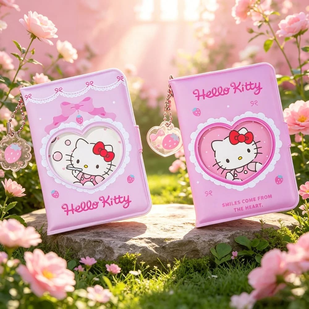Genuine Hello Kitty Pocket Notebooks Sanrio M5 Portable Journal Cute Kt Cat Cartoon Planners For School Notes Travel Records