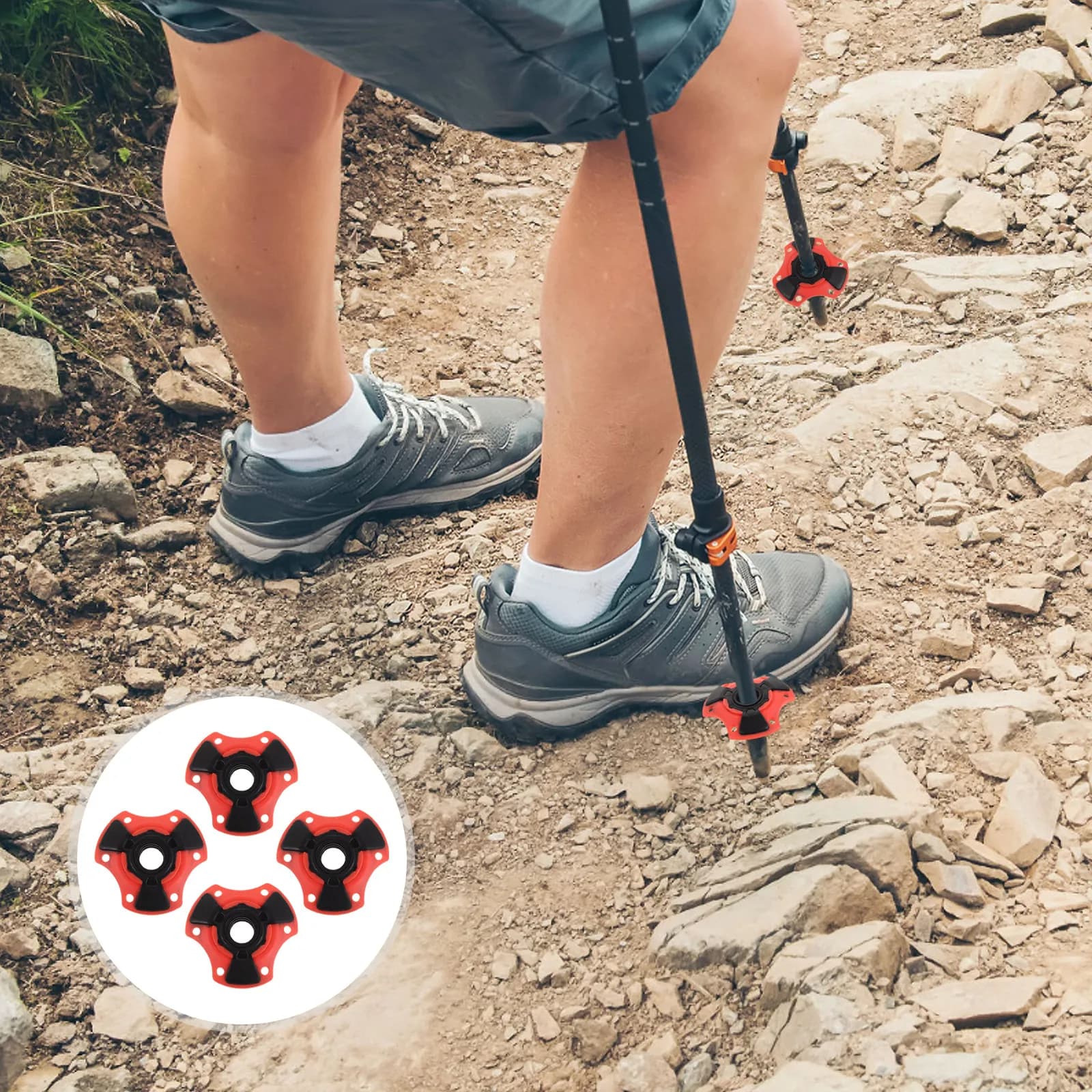 Set di 4 Cestelli per Bastoncini da Trekking, Resistenti al Freddo, per Neve e Fango, Accessori per Bastoni da Escursionismo, Uso Invernale