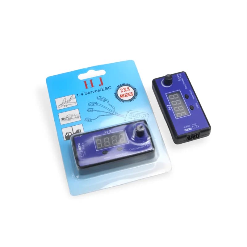 Tester ESC Servo a 4 Canali HJ4, Controllo Consistenza Servo, Alta Precisione 2us per Servo Analogici e Digitali, Larghezza di Impulso Regolabile 800-2200us