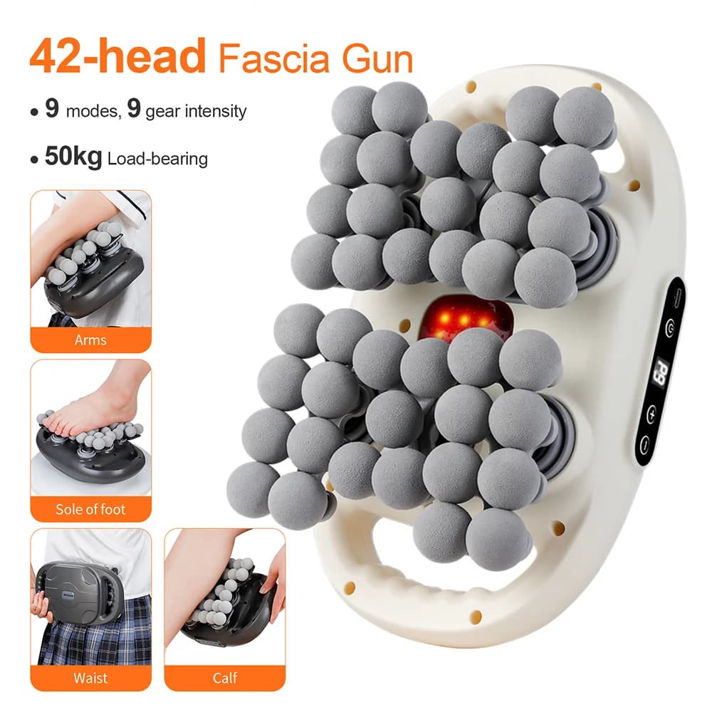 42-headed Muscular Massage Gun, High Frequency Massage for Back, Life, Chest, Collo and Spalle