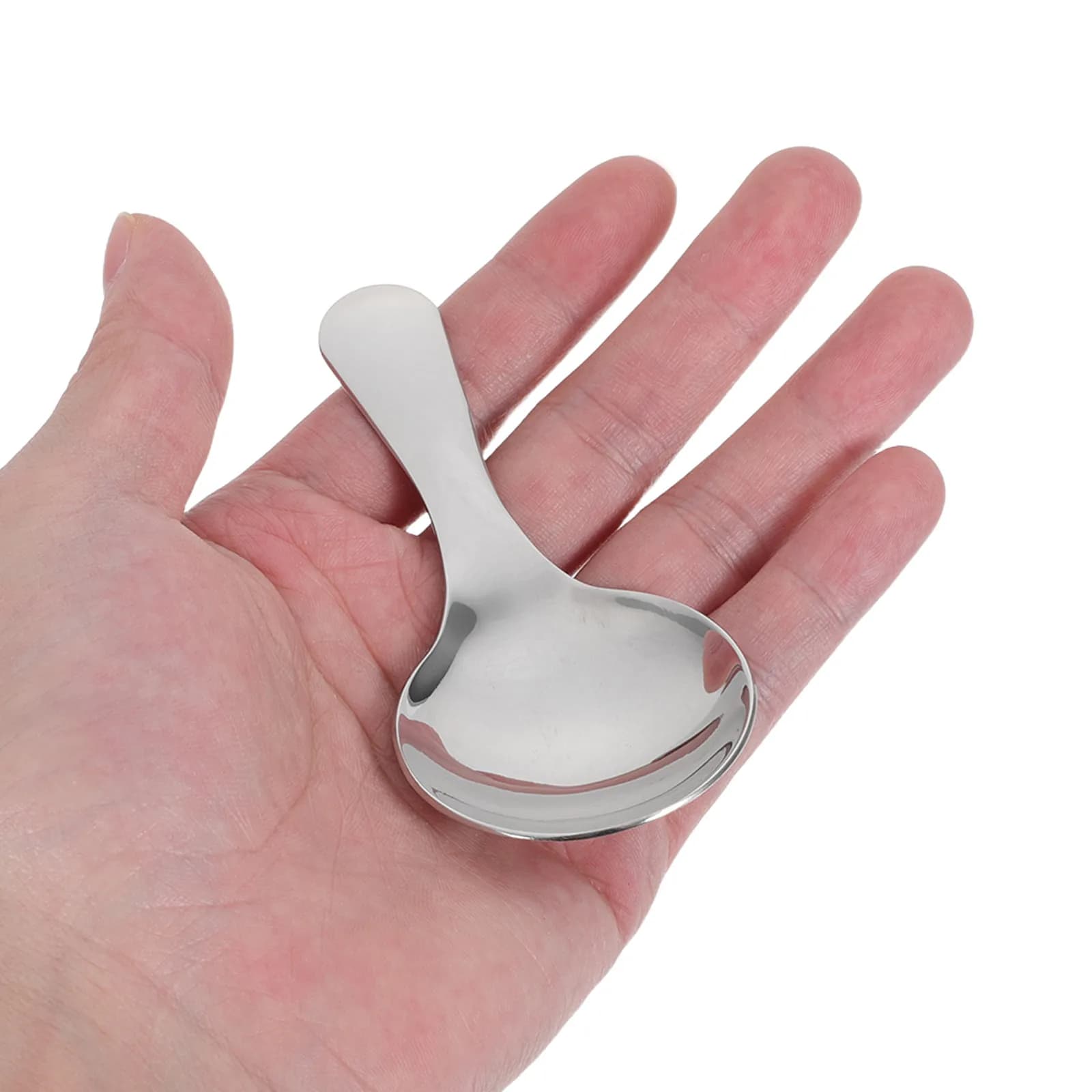 4Pcs Stainless Mini Spoons Short Handle for Spice Sugar Jar Condiment Scoops Honey Coffee Dessert Table Small Serving Spoons Set