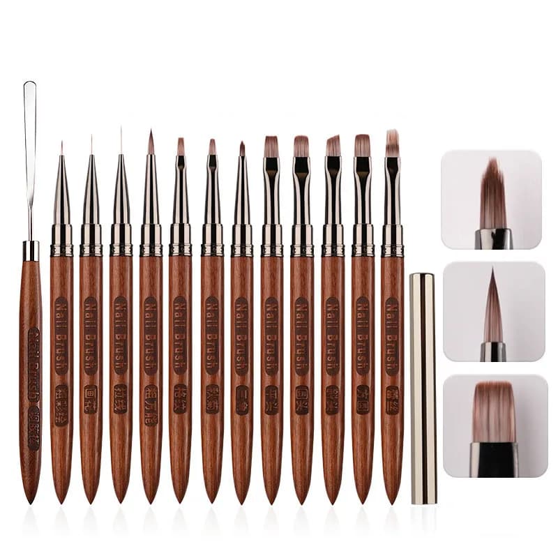 Brush for nail art triangular spatula Drawing Painting line Pen Liner Gradient Plate Rolling Metal Tools for French manicure
